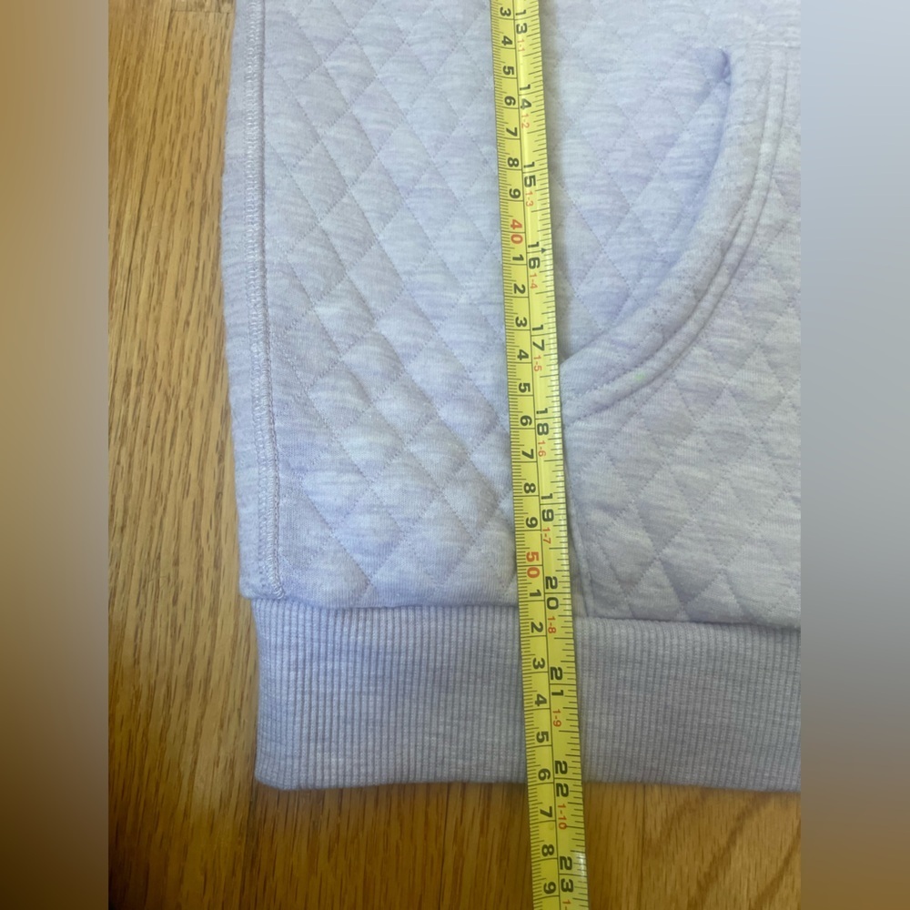 Marine Layer Corbet Lavender Quilted Hooded Sweatshirt - Picture 9 of 9